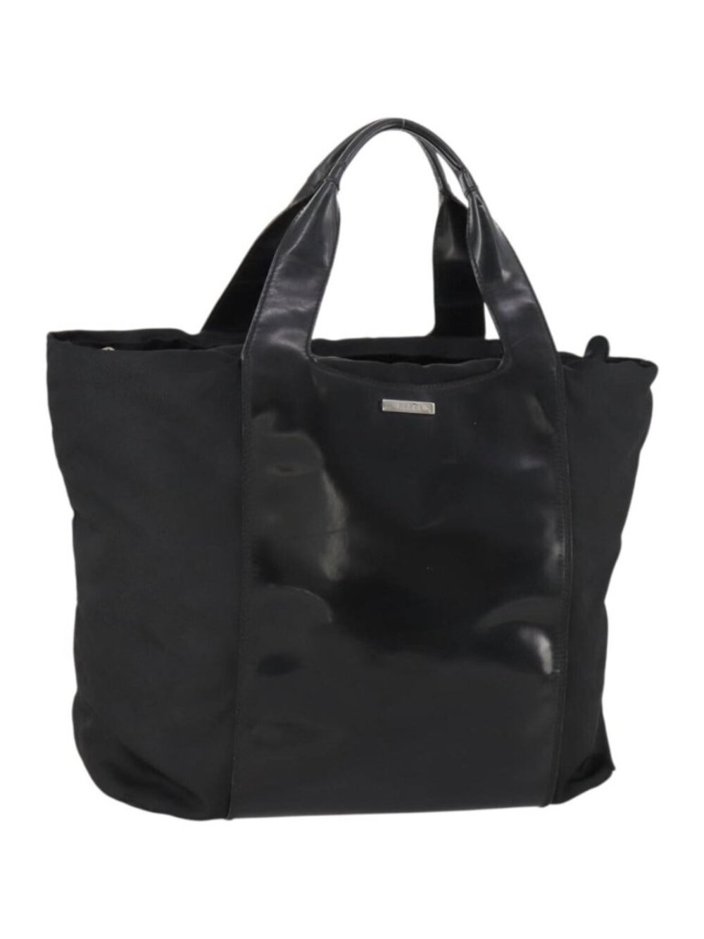 GUCCI Boston Bag Nylon Black Silver 019 2855 0530 508